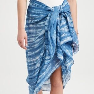 NWOT Madewell Indigo Tie-Dye Sarong Scarf